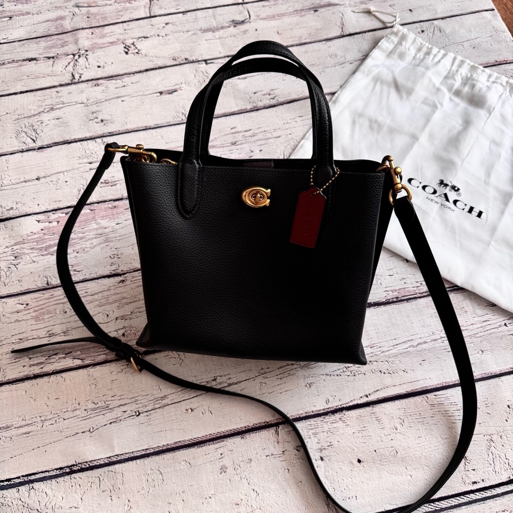 Coach Black Leather Willow Bag